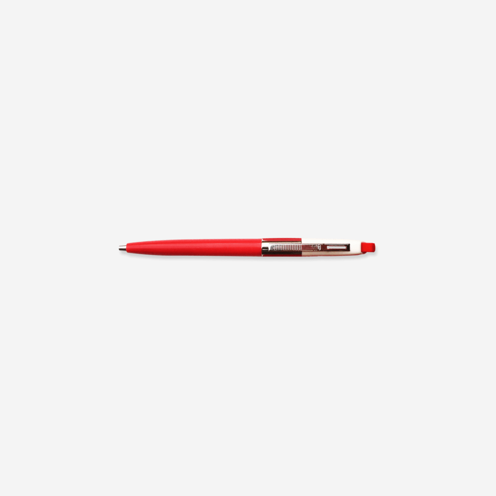 ICO|70年代復古黑芯圓珠筆 - 紅 匈牙利製(0.8mm)