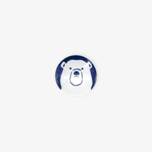 Chotto|動物醬料碟 - 熊 日本美濃燒(9.3cm) - NANOKA LIVING |和洋選品