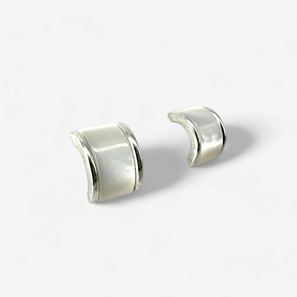 簡約半圓耳環-白金 - NANOKA LIVING ｜和洋選品