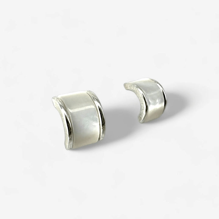 簡約半圓耳環-白金 - NANOKA LIVING ｜和洋選品