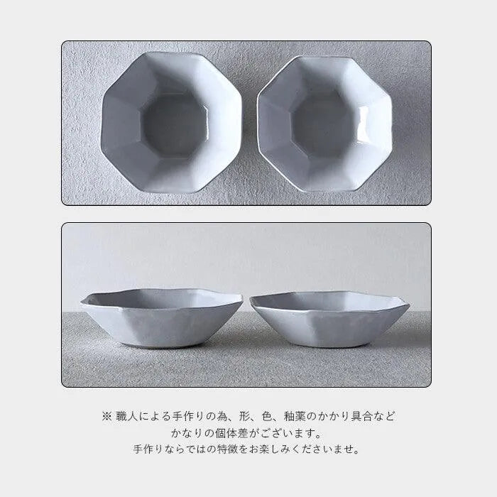 RIKIZO｜Amuse八角中皿-白 日本笠間燒(19cm) - NANOKA LIVING ｜和洋選品