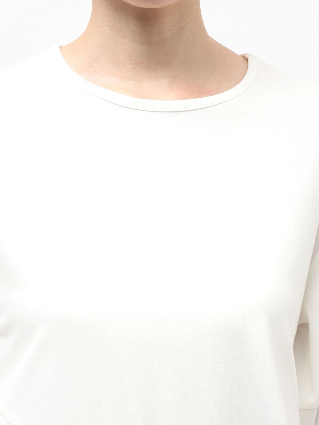 荷葉拼接喇叭剪裁上衣 - 白｜ELENDEEK