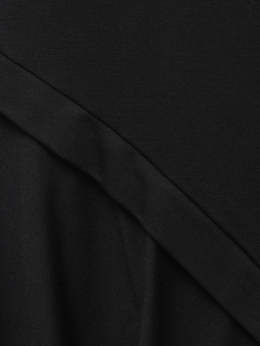 荷葉拼接喇叭剪裁上衣 - 黑｜ELENDEEK