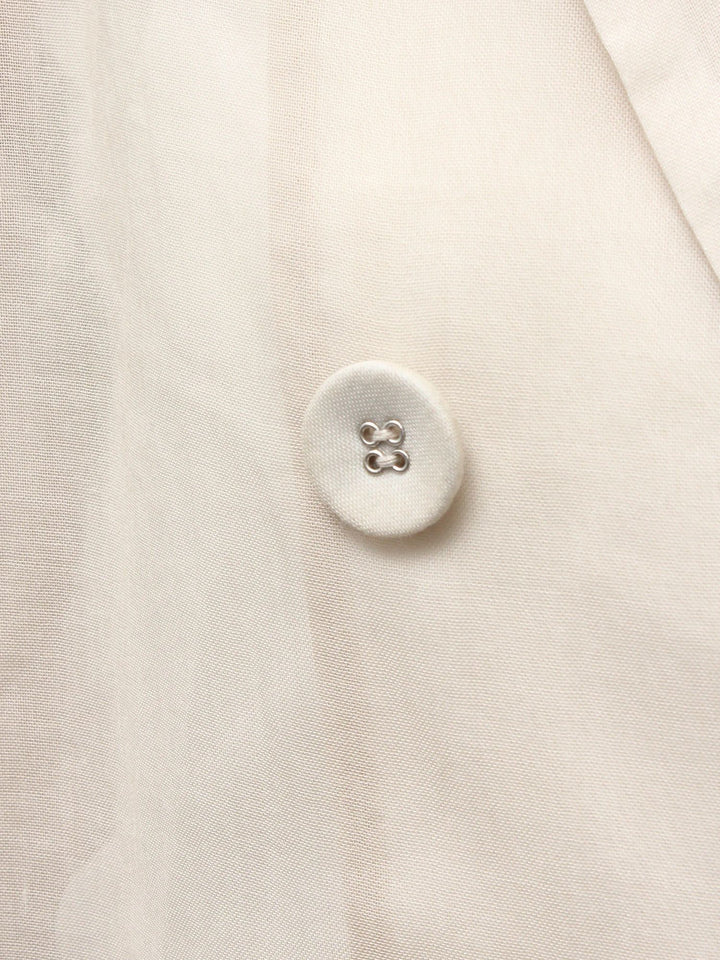 透膚感雙排釦西裝外套 - 杏｜ELENDEEK