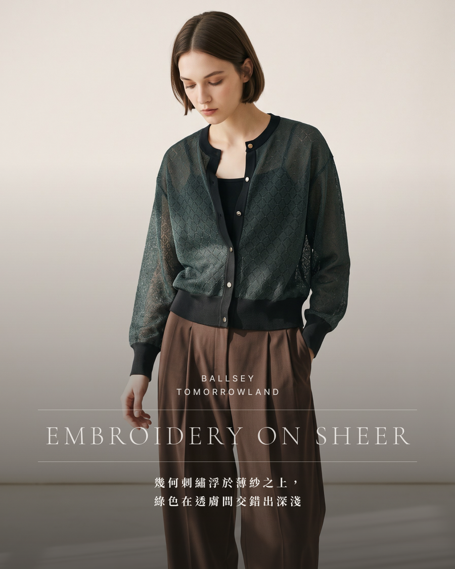 EMBROIDERY ON SHEER