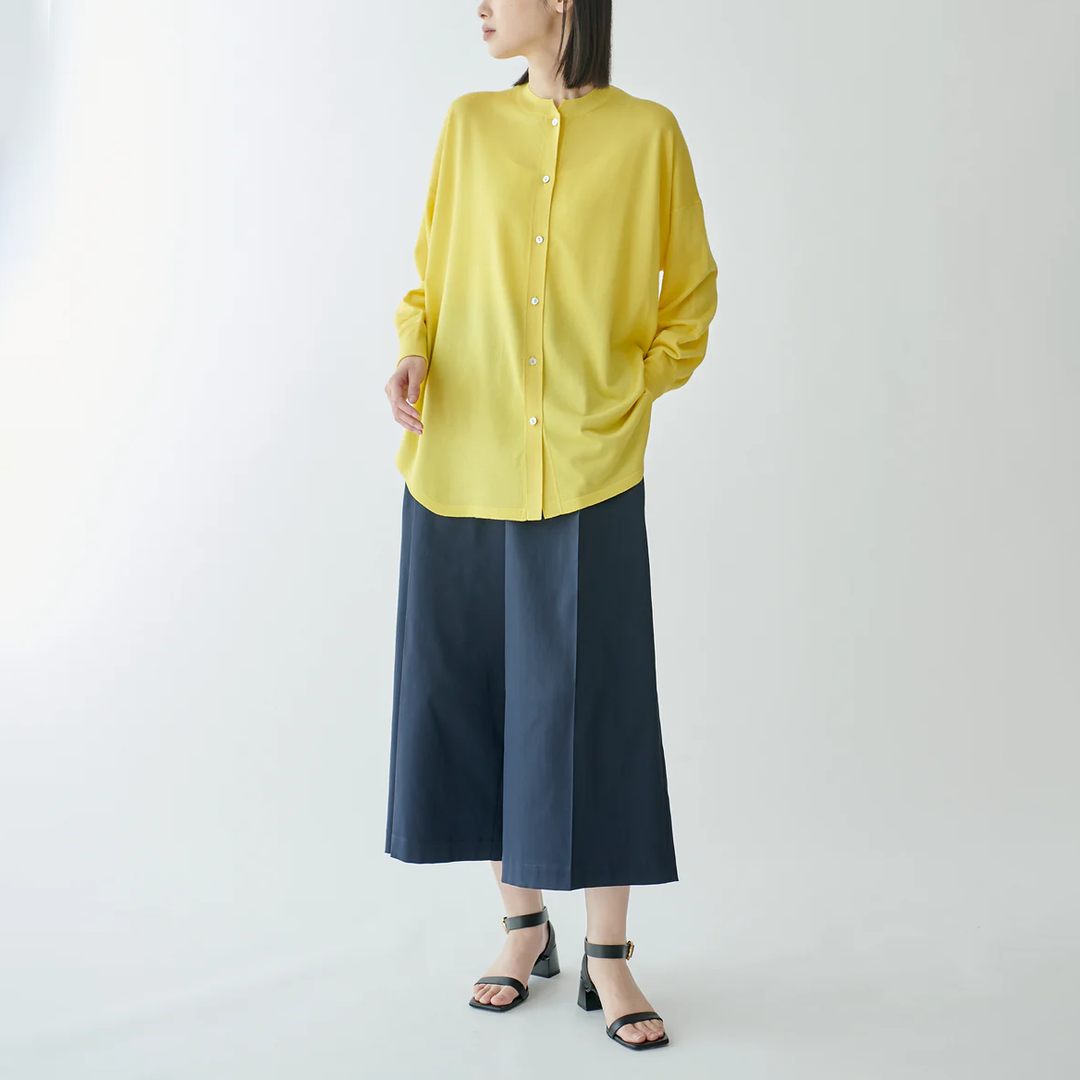 斜紋寬版八分褲 - 深藍｜BRAHMIN