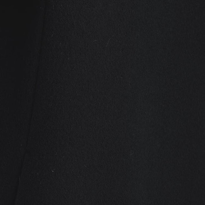 100％羊毛立領長版大衣 - 黑｜INDIVI 日本製