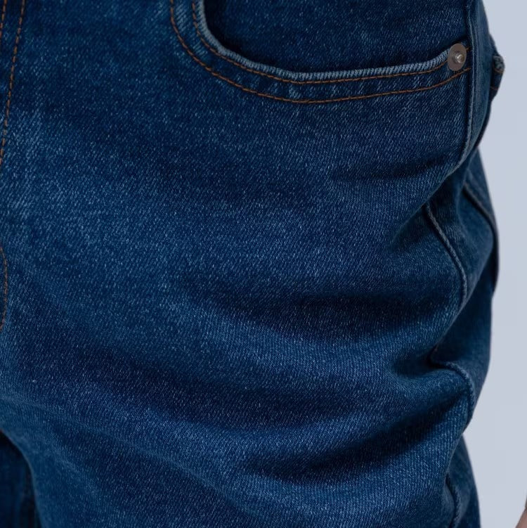 簡約彈性單寧喇叭褲 - 淺藍｜cloenc