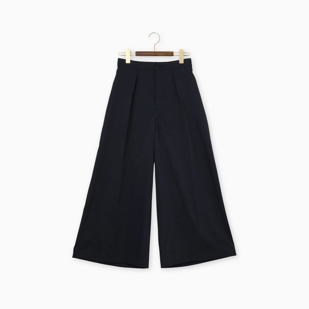 斜紋寬版八分褲 - 深藍｜BRAHMIN