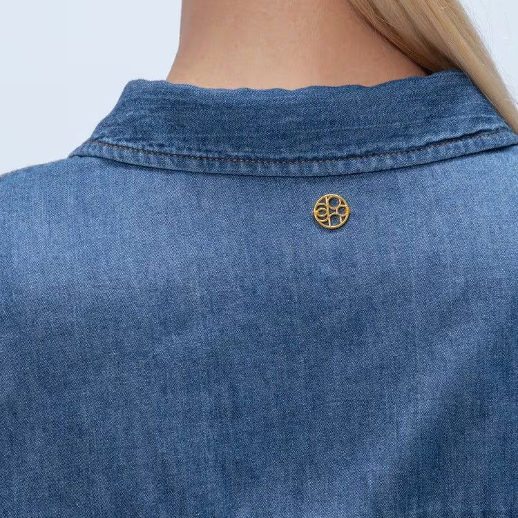 輕量丹寧襯衫 - 藍｜cloenc