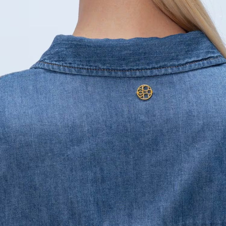 輕量丹寧襯衫 - 藍｜cloenc