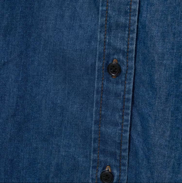 輕量丹寧襯衫 - 藍｜cloenc