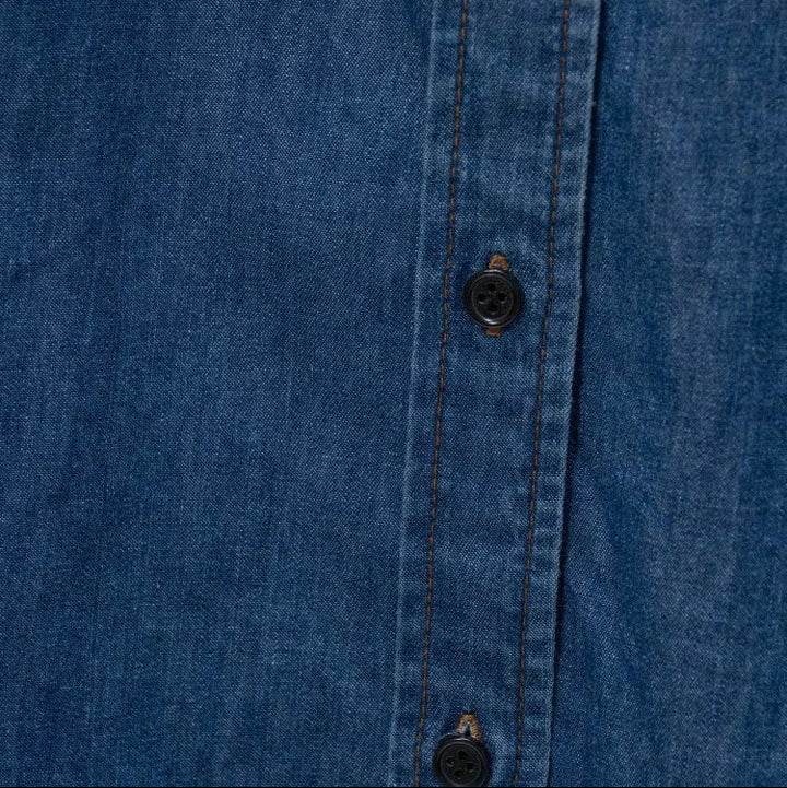 輕量丹寧襯衫 - 藍｜cloenc