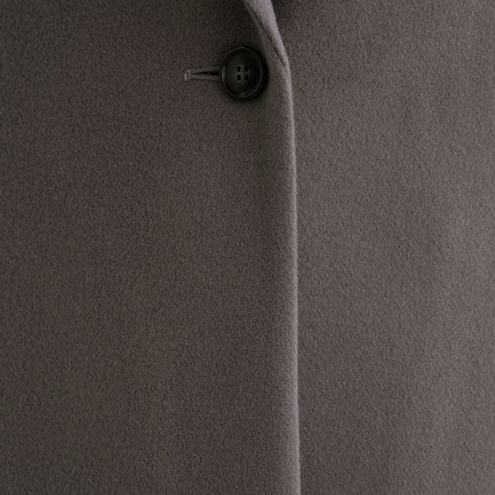 100%羊毛切斯特大衣 - 灰棕｜INDIVI 日本製