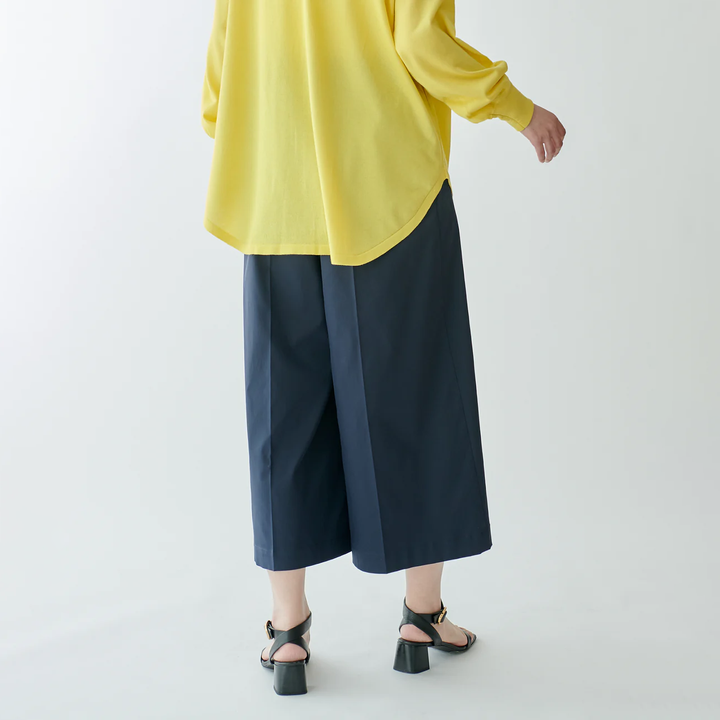 斜紋寬版八分褲 - 深藍｜BRAHMIN