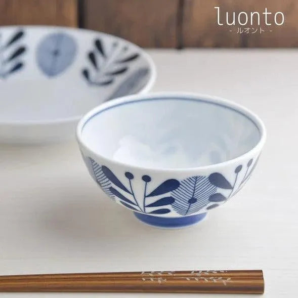 Luonto輕量｜飯碗 - 北歐葉子 日本美濃燒(13cm) - NANOKA LIVING ｜和洋選品