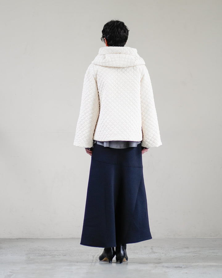 浮雕絎縫短大衣 - 米｜Lallia Mu