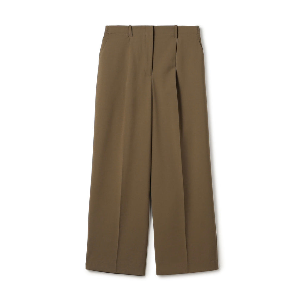 NANOKA LIVING ｜和洋選品 TOMORROWLAND C. camel lightweight wool pleated trousers with an elasticated back waist.