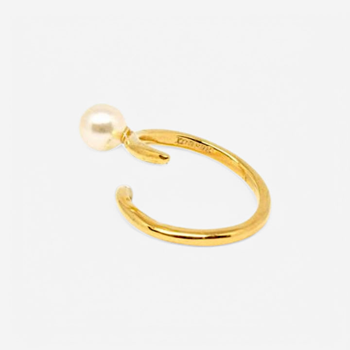 CURVE PEARL - YELLOW GOLD 戒指｜masae 日本製 NO.060021 | 預購