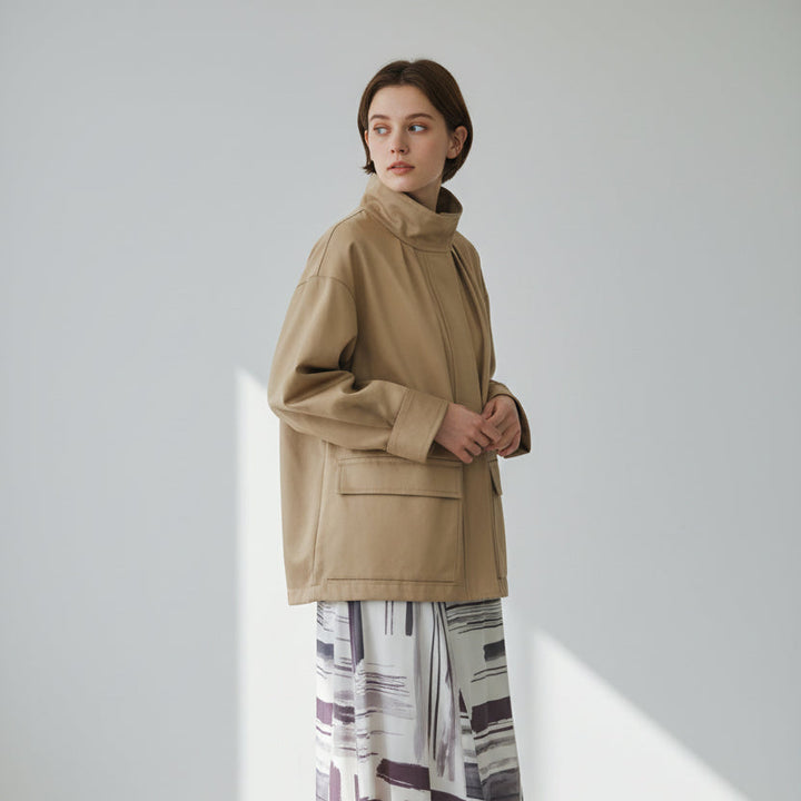 抽繩設計機能派克外套 - 黃｜ELENDEEK