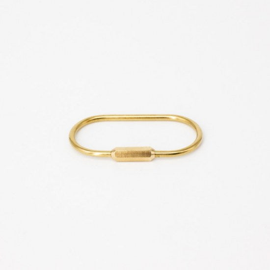 復古黃銅橢圓鑰匙環