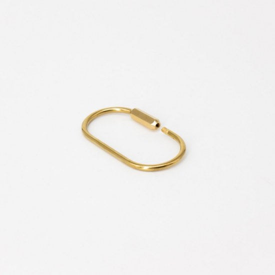 復古黃銅橢圓鑰匙環