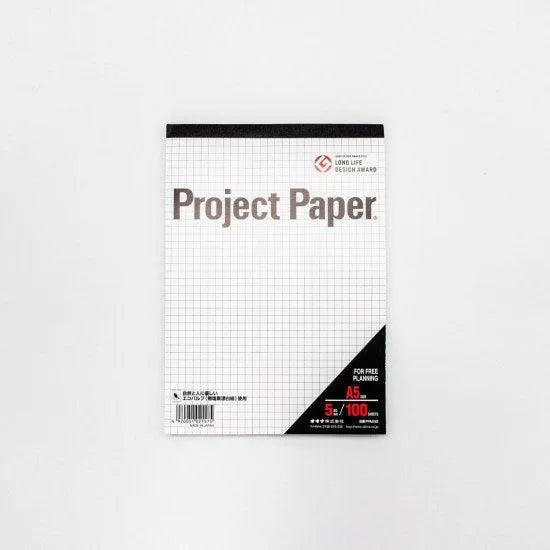 OKINA｜Project Paper A5筆記本 - 方格 - NANOKA LIVING ｜和洋選品